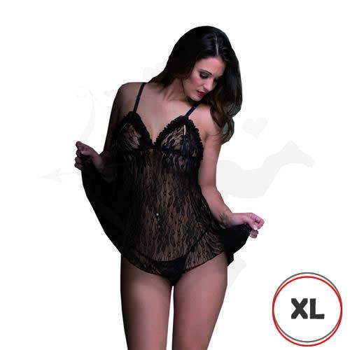 Babydoll encaje con volados XL