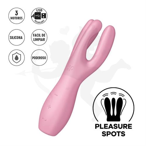 Threesome 3 estimulador vaginal con carga USB